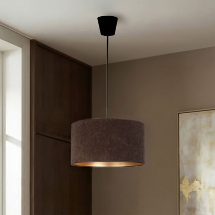 Brilagi - Pendelleuchte an Kabel VELVET 1xE27/60W/230V Ø 40 cm braun/gold