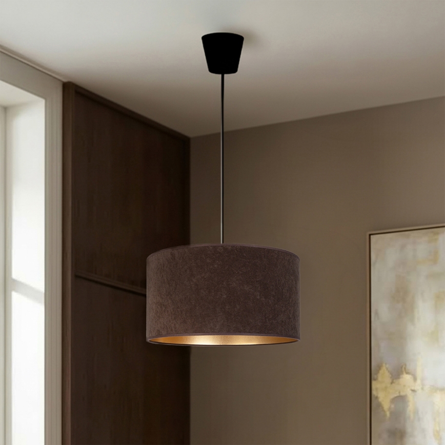 Brilagi - Pendelleuchte an Kabel VELVET 1xE27/60W/230V Ø 40 cm braun/gold