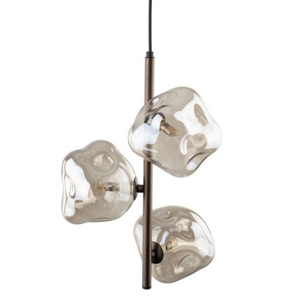 Brilagi - Pendelleuchte an Kabel VULCANO 3xG9/8W/230V bronze/rauchbeige