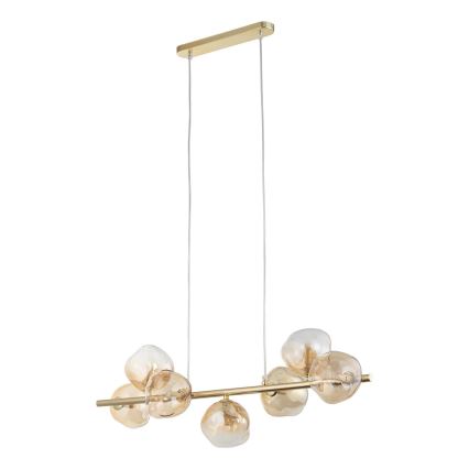 Brilagi - Pendelleuchte an Kabel VULCANO 7xG9/8W/230V goldfarben/rauchbeige