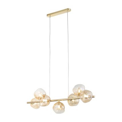 Brilagi - Pendelleuchte an Kabel VULCANO 7xG9/8W/230V goldfarben/rauchbeige