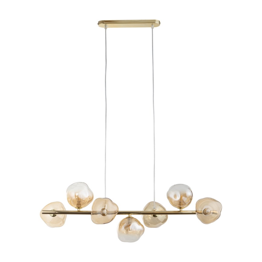 Brilagi - Pendelleuchte an Kabel VULCANO 7xG9/8W/230V goldfarben/rauchbeige