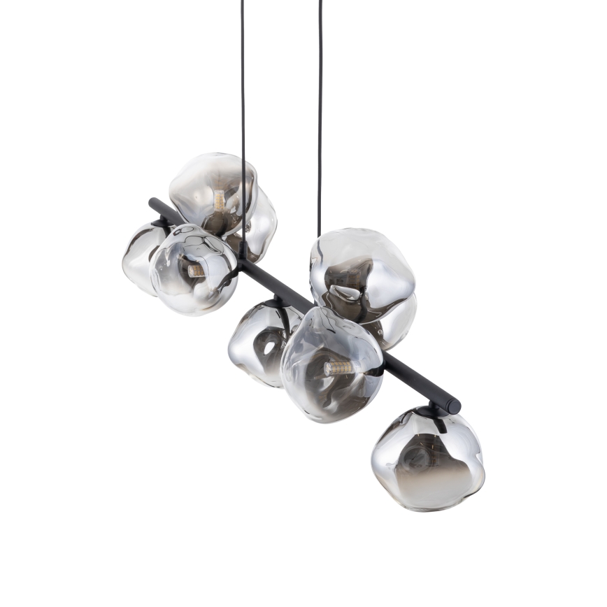 Brilagi - Pendelleuchte an Kabel VULCANO 9xG9/8W/230V schwarz/rauchschwarz