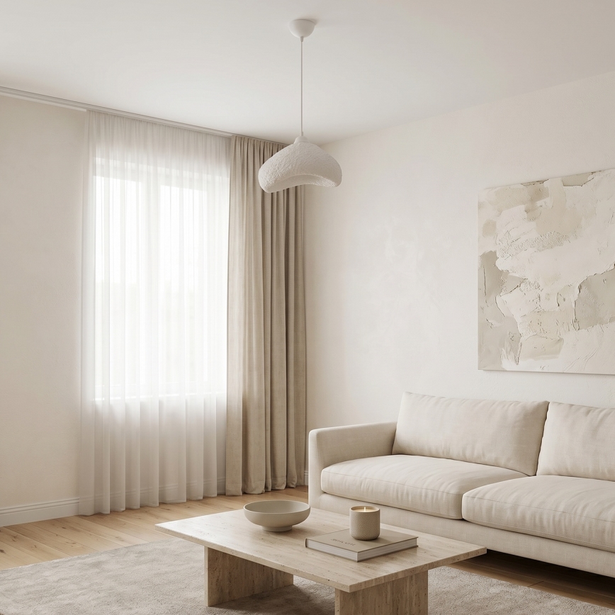 Brilagi - Pendelleuchte an Kabel WABI SABI 1xE27/40W/230V Ø 30 cm weiß