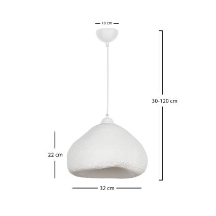 Brilagi - Pendelleuchte an Kabel WABI SABI 1xE27/40W/230V Ø 32 cm weiß