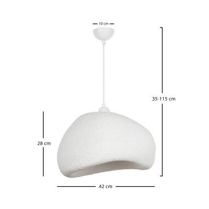 Brilagi - Pendelleuchte an Kabel WABI SABI 1xE27/40W/230V Ø 42 cm weiß