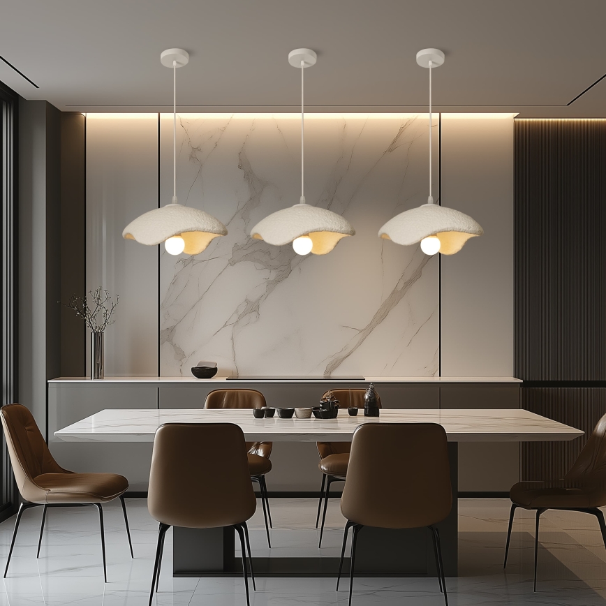 BRILAGI - Pendelleuchte an Kabel WABI SABI 1xE27/60W/230V Ø 30 cm weiß