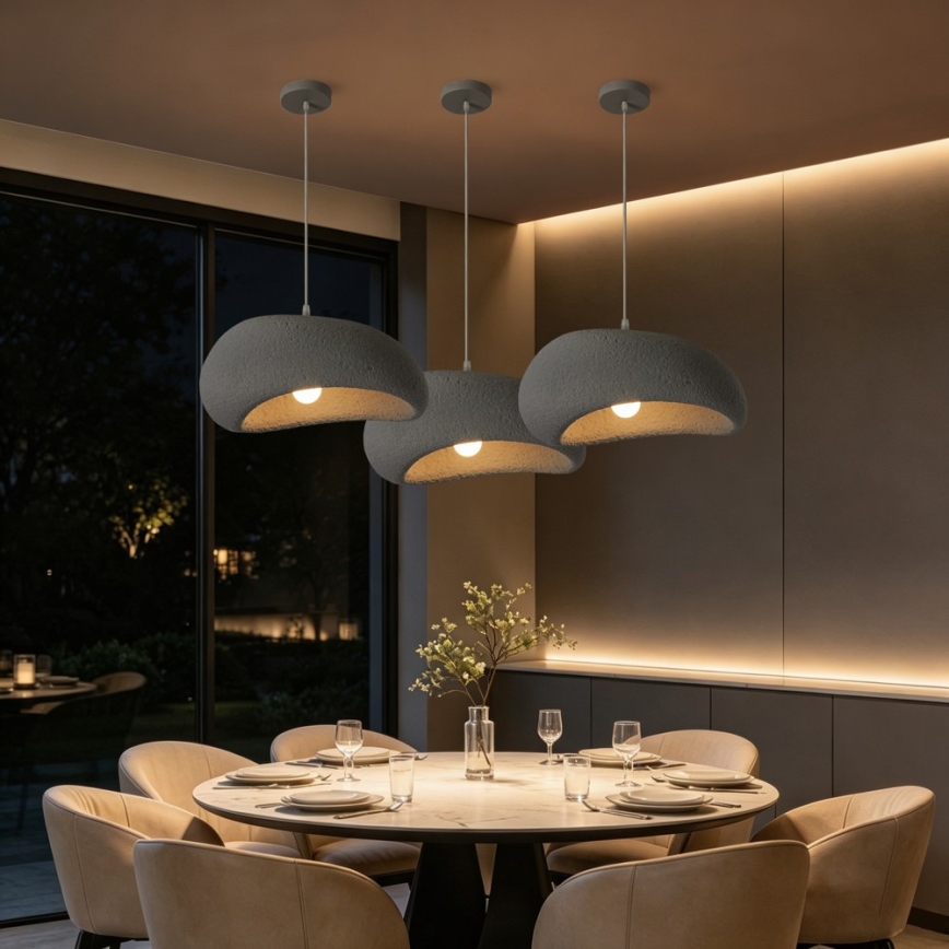 BRILAGI - Pendelleuchte an Kabel WABI SABI 1xE27/60W/230V Ø 40 cm grau