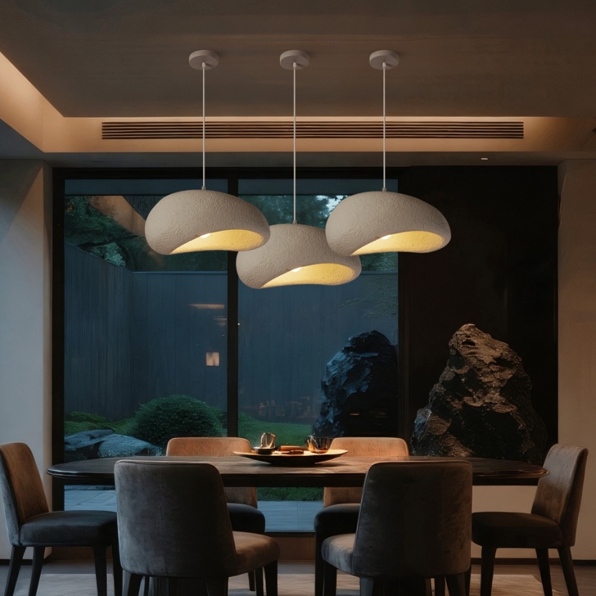 BRILAGI - Pendelleuchte an Kabel WABI SABI 1xE27/60W/230V Ø 40 cm weiß