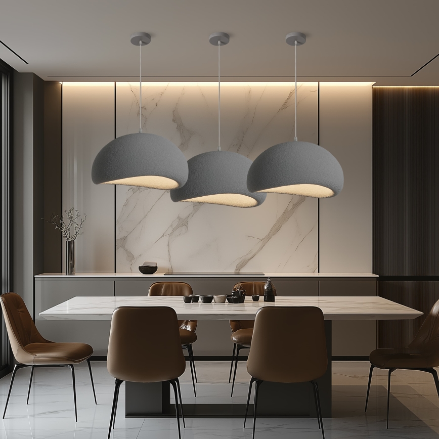 BRILAGI - Pendelleuchte an Kabel WABI SABI 1xE27/60W/230V Ø 50 cm grau