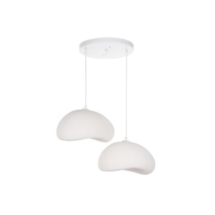 Brilagi - Pendelleuchte an Kabel WABI SABI 2xE27/40W/230V Durchmesser 60 cm weiß