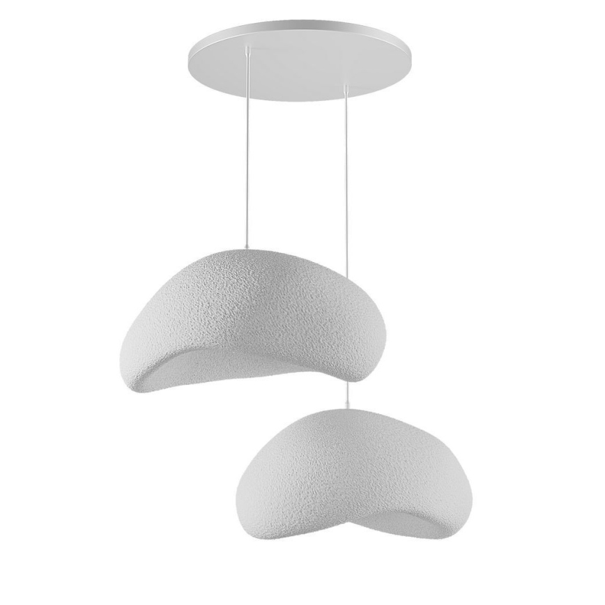 Brilagi - Pendelleuchte an Kabel WABI SABI 2xE27/40W/230V Durchmesser 60 cm weiß