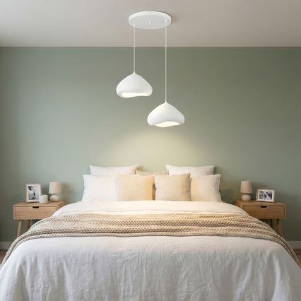 Brilagi - Pendelleuchte an Kabel WABI SABI 2xE27/40W/230V Ø 45 cm weiß