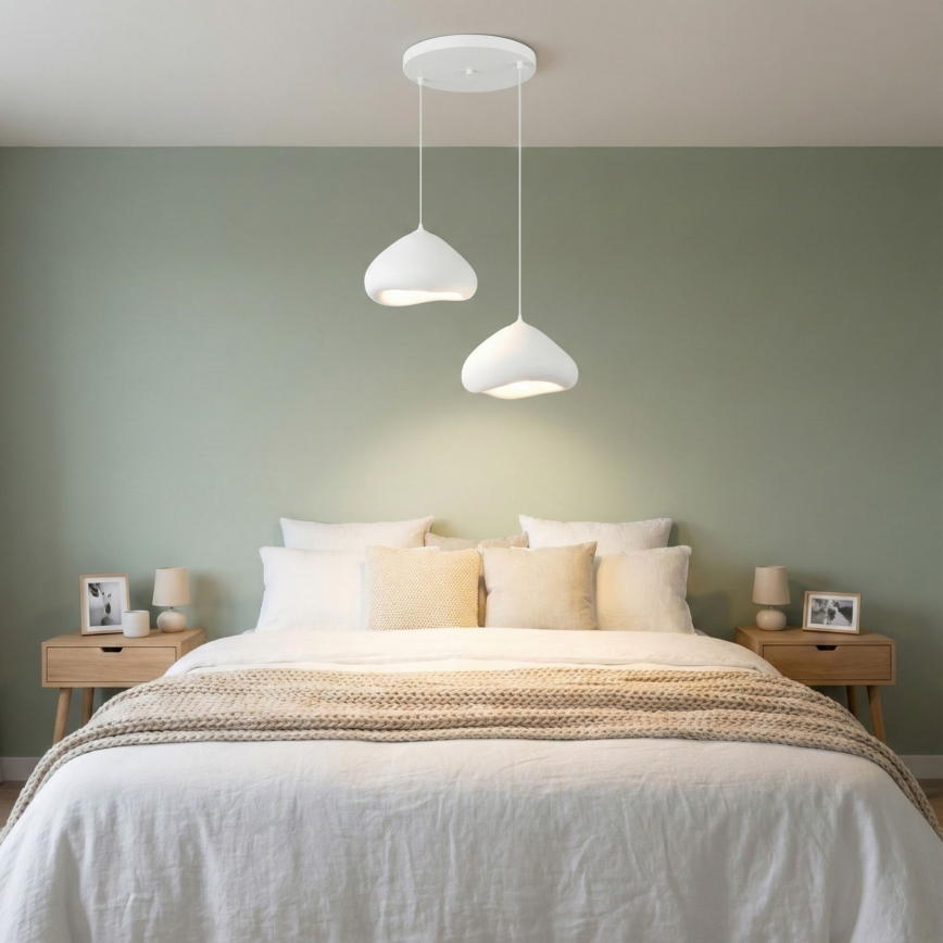 Brilagi - Pendelleuchte an Kabel WABI SABI 2xE27/40W/230V Ø 45 cm weiß