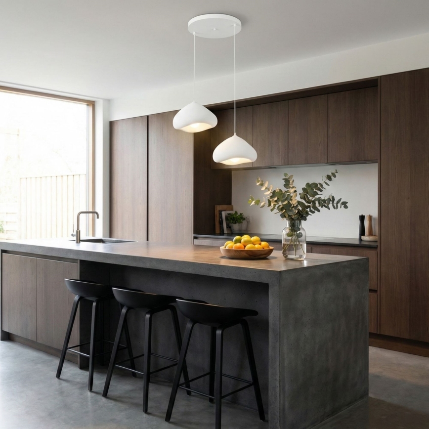 Brilagi - Pendelleuchte an Kabel WABI SABI 2xE27/40W/230V Ø 45 cm weiß