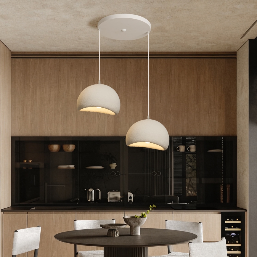 BRILAGI - Pendelleuchte an Kabel WABI SABI 2xE27/60W/230V weiß