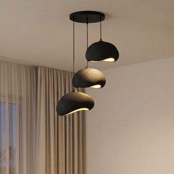 Brilagi - Pendelleuchte an Kabel WABI SABI 3xE27/40W/230V Ø 60 cm schwarz