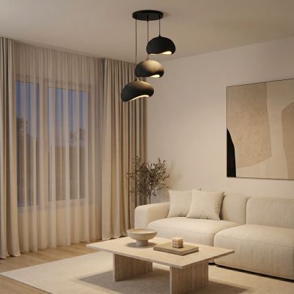Brilagi - Pendelleuchte an Kabel WABI SABI 3xE27/40W/230V Ø 60 cm schwarz