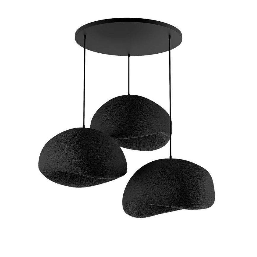 Brilagi - Pendelleuchte an Kabel WABI SABI 3xE27/40W/230V Ø 60 cm schwarz