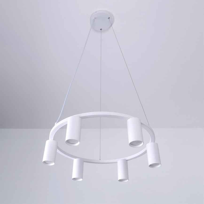 BRILAGI - Pendelleuchte an Seil SELE 6x GU10/30W/230V weiß