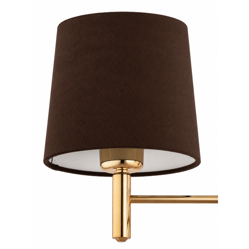 Brilagi - Pendelleuchte an Stange MONTE 3xE27/60W/230V braun/gold