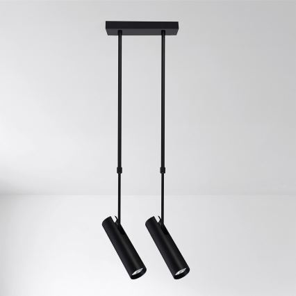 Brilagi - Pendelleuchte an Stange SELE 2xGU10/30W/230V schwarz