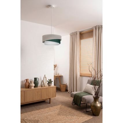 Brilagi - Pendelleuchte ARROW an Kabel 1xE27/60W/230V Ø 45 cm beige/grün/weiß