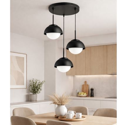 BRILAGI - Pendelleuchte COSMO mit Kabel 3xE27/60W/230V schwarz