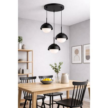 BRILAGI - Pendelleuchte COSMO mit Kabel 3xE27/60W/230V schwarz