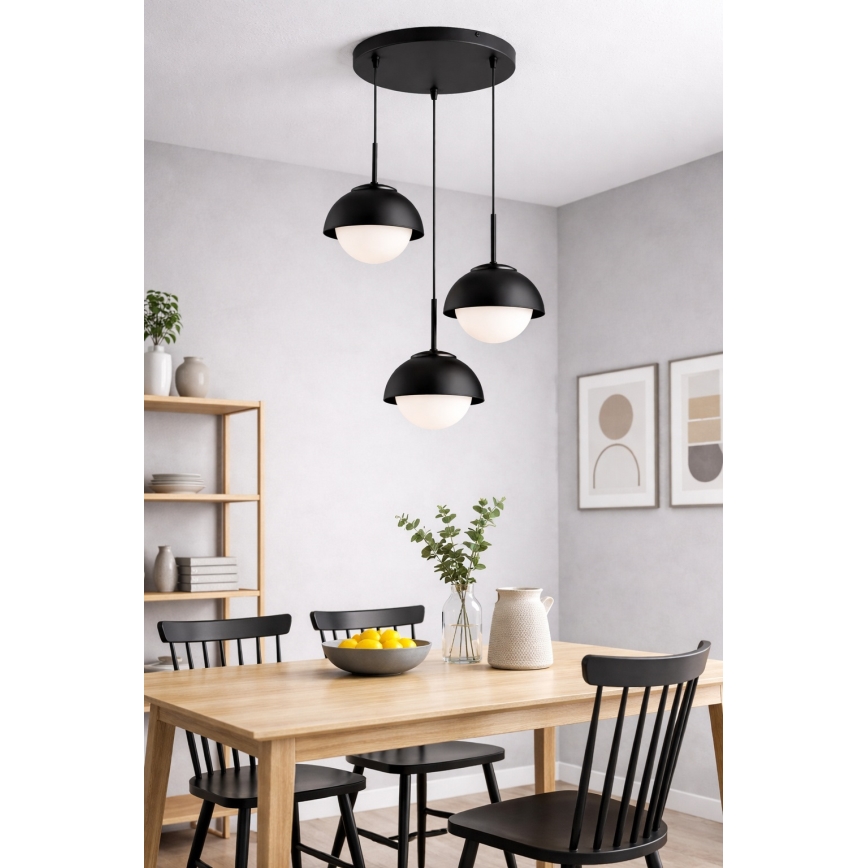 BRILAGI - Pendelleuchte COSMO mit Kabel 3xE27/60W/230V schwarz