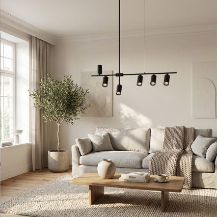 Brilagi - Pendelleuchte CRANE an Kabel, 6x GU10/30W/230V, schwarz
