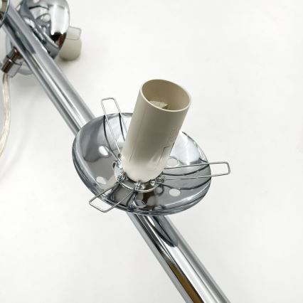 Brilagi - Pendelleuchte MALONY, mit Kabelaufhängung, 6xE14/20W/230V, glänzender Chrom