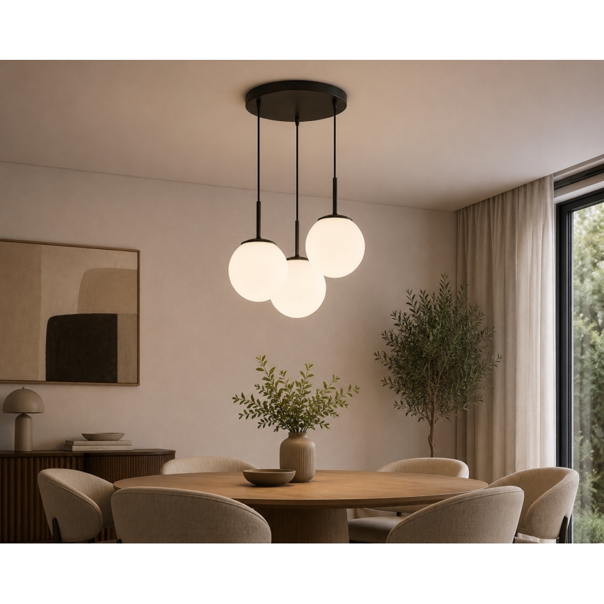 Brilagi - Pendelleuchte MILO 3xE27/60W/230V schwarz