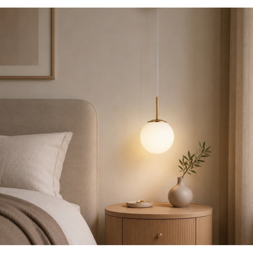 Brilagi - Pendelleuchte MILO mit Kabel 1xE27/60W/230V goldfarben