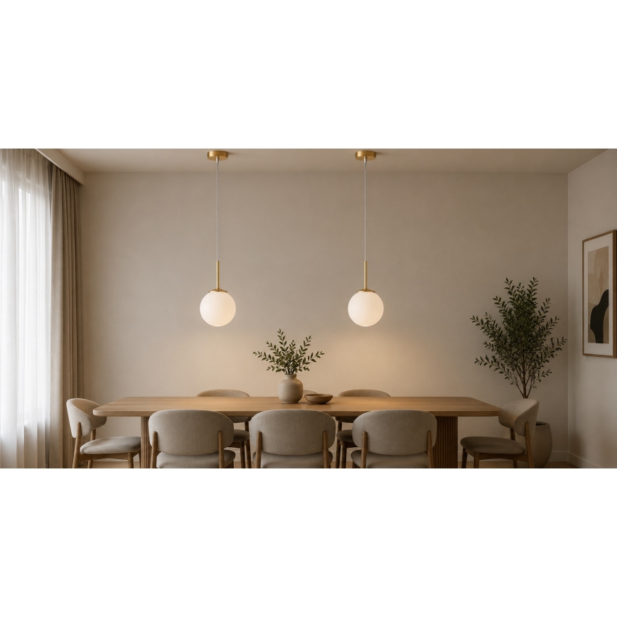 Brilagi - Pendelleuchte MILO mit Kabel 1xE27/60W/230V goldfarben