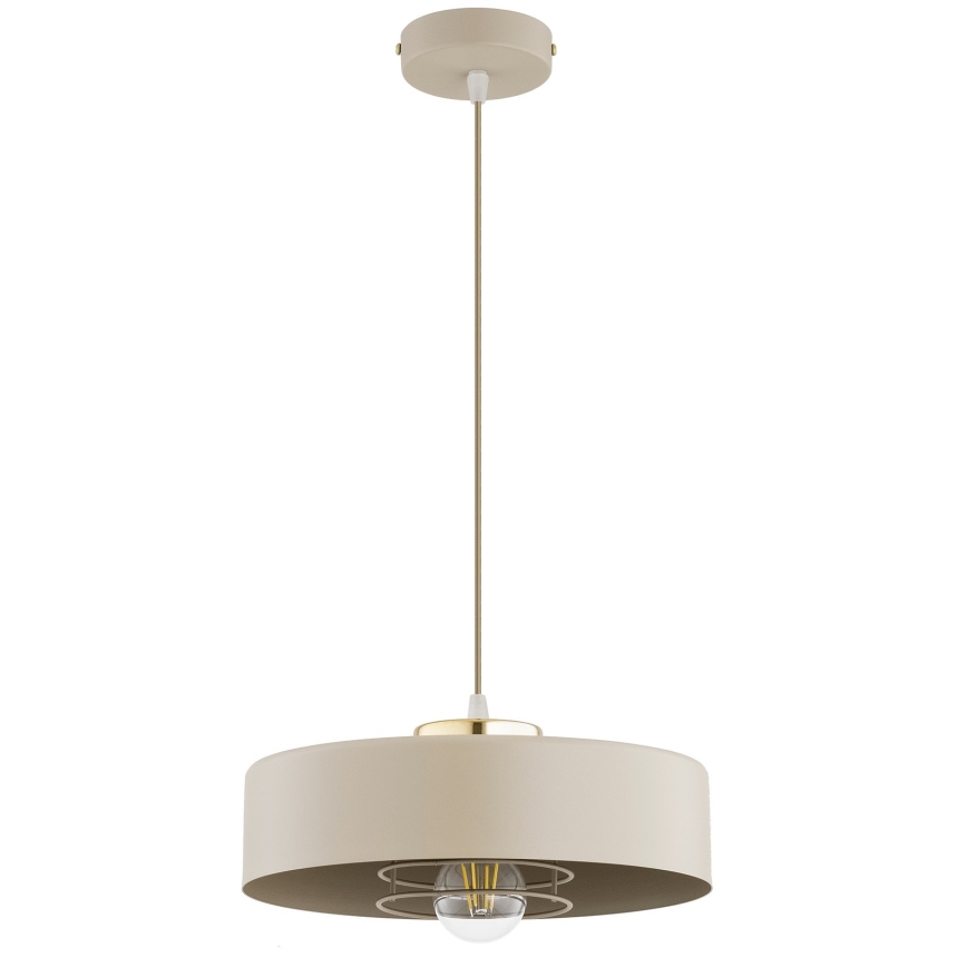 Brilagi - Pendelleuchte mit Kabel 1xE27/60W/230V Ø 30 cm Beige/Gold