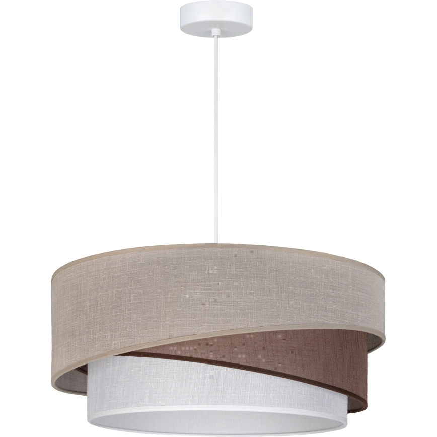 Brilagi - Pendelleuchte mit Kabel ARROW 1xE27/60W/230V Ø 45 cm beige/braun/weiß