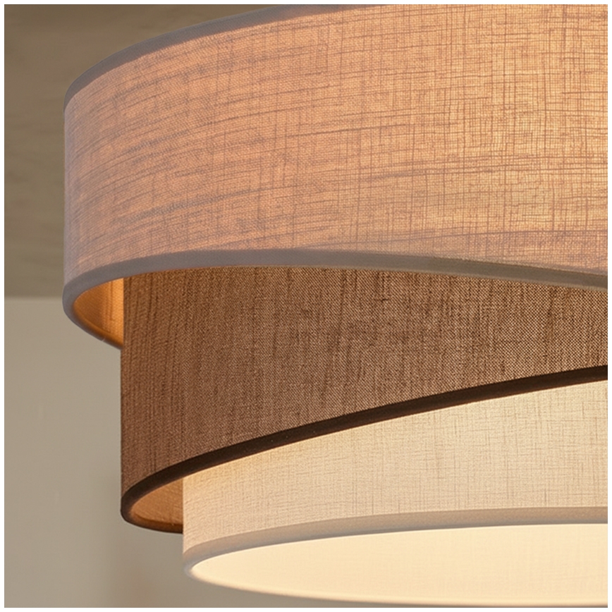 Brilagi - Pendelleuchte mit Kabel ARROW 1xE27/60W/230V Ø 45 cm beige/braun/weiß