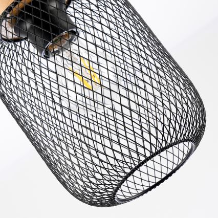 Brilagi - Pendelleuchte mit Kabel BASKLITE 1xE27/15W/230V Holz/Schwarz