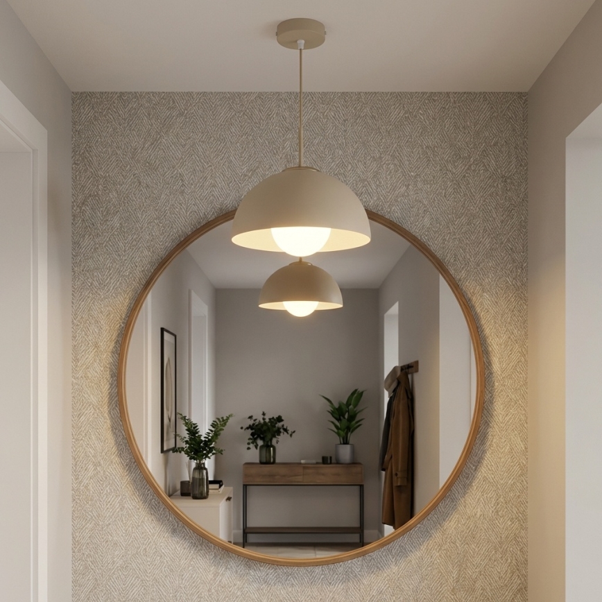 Brilagi - Pendelleuchte mit Kabel COSMO 1xE27/60W/230V Ø 30 cm beige/gold