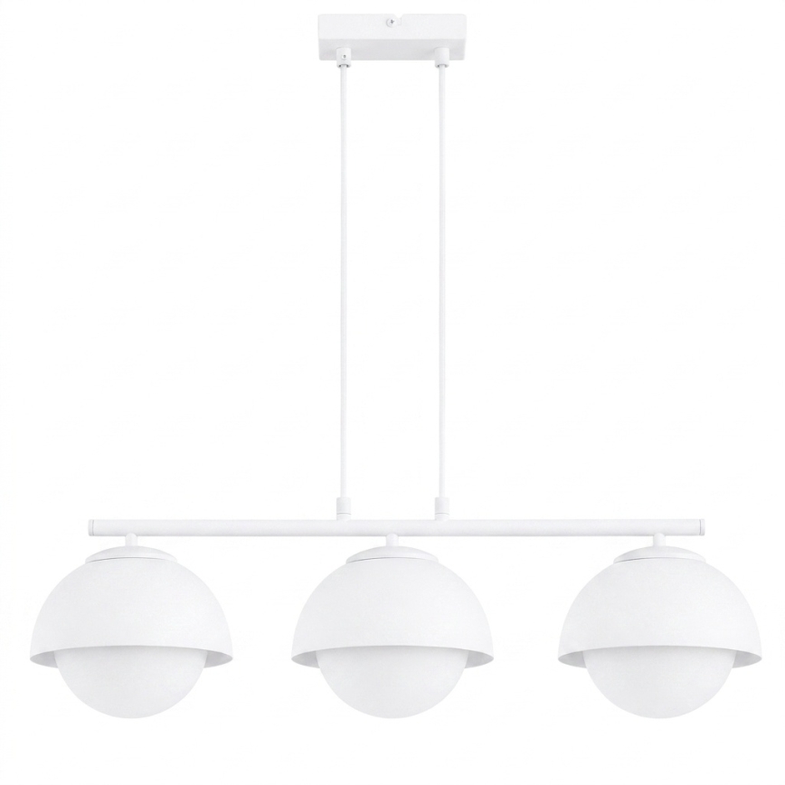 BRILAGI - Pendelleuchte mit Kabel COSMO 3xE27/60W/230V weiß/gold
