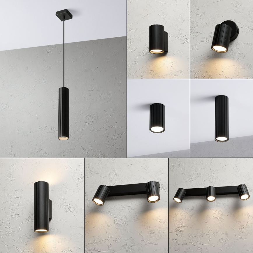 Brilagi - Pendelleuchte mit Kabel CRISPINA 1xGU10/10W/230V schwarz
