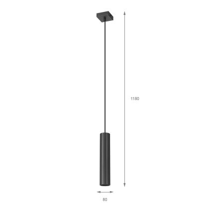 Brilagi - Pendelleuchte mit Kabel CRISPINA 1xGU10/10W/230V schwarz