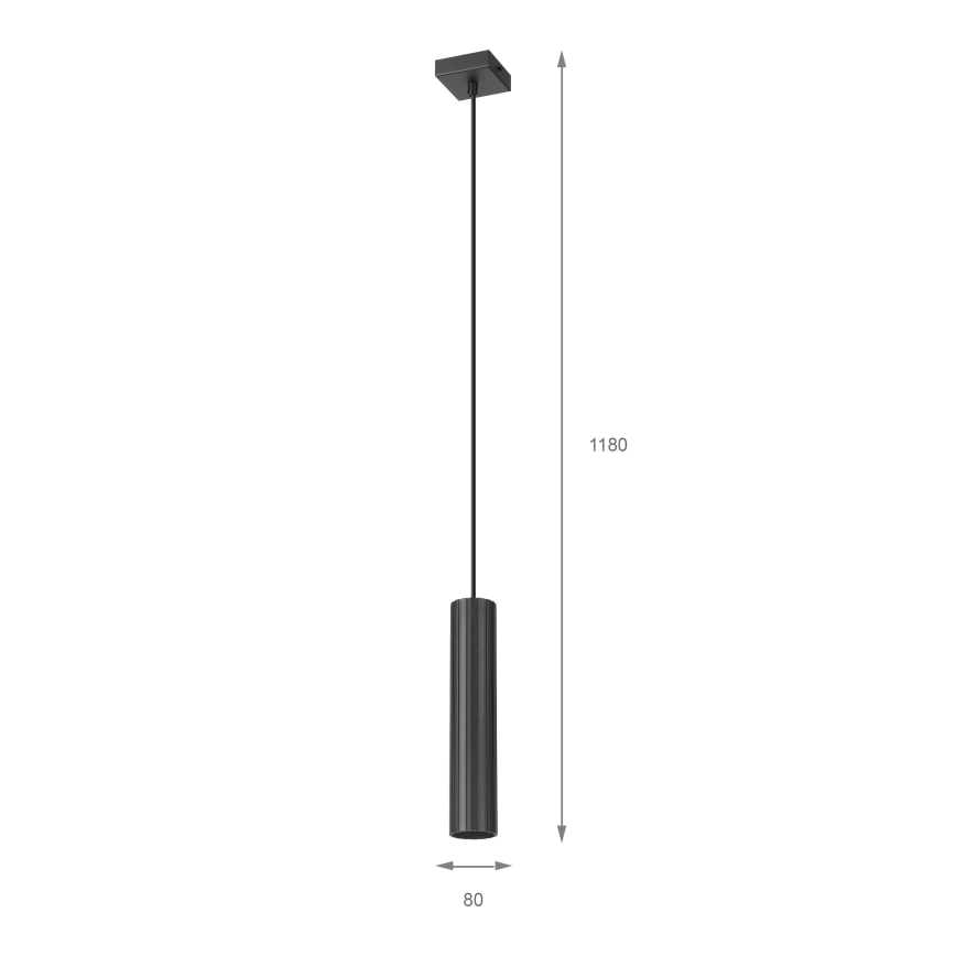 Brilagi - Pendelleuchte mit Kabel CRISPINA 1xGU10/10W/230V schwarz