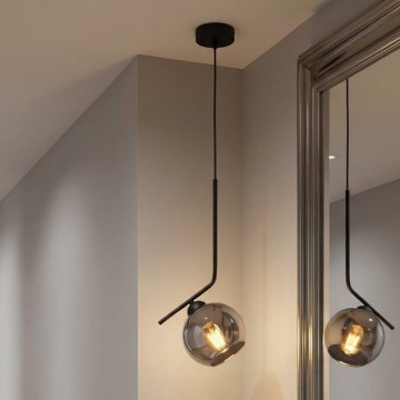 Brilagi - Pendelleuchte mit Kabel DIOR 1xE27/60W/230V schwarz/rauchgrau