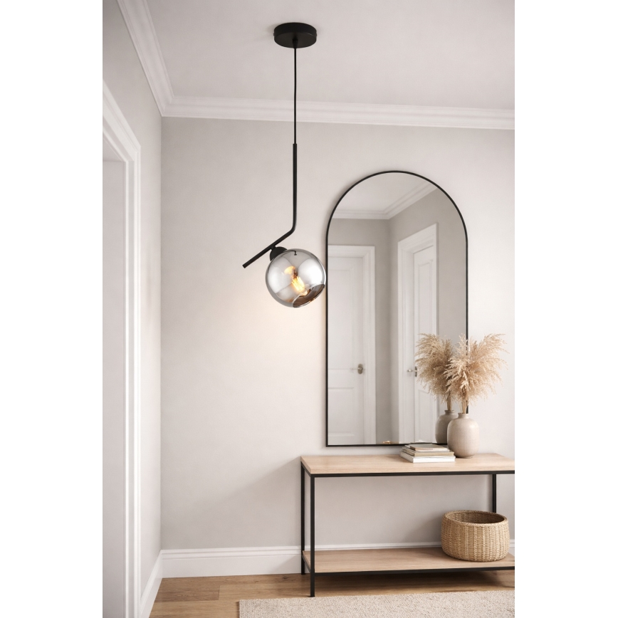Brilagi - Pendelleuchte mit Kabel DIOR 1xE27/60W/230V schwarz/rauchgrau