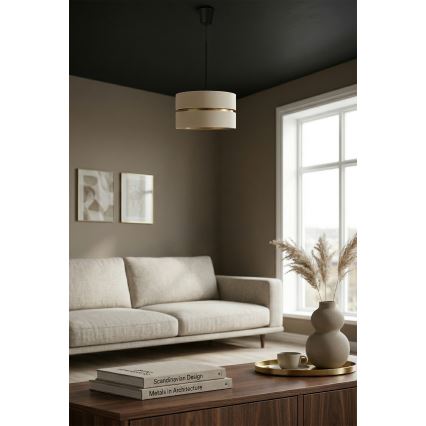 Brilagi - Pendelleuchte mit Kabel DUO-DUO 1xE27/60W/230V Ø 40 cm creme/gold