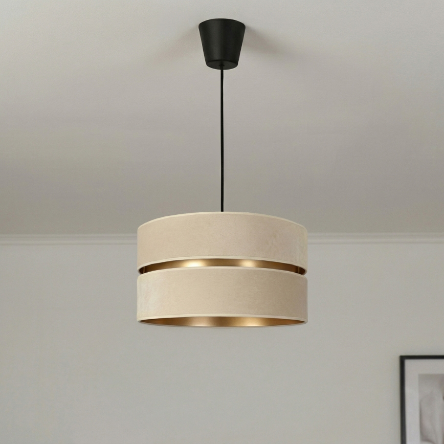 Brilagi - Pendelleuchte mit Kabel DUO-DUO 1xE27/60W/230V Ø 40 cm creme/gold