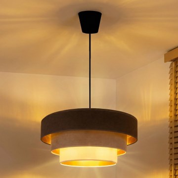 Brilagi - Pendelleuchte mit Kabel LUNETA 1xE27/60W/230V Ø 40 cm braun/beige/creme