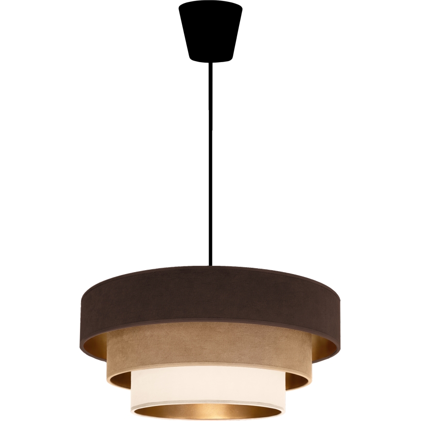Brilagi - Pendelleuchte mit Kabel LUNETA 1xE27/60W/230V Ø 40 cm braun/beige/creme
